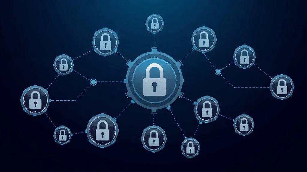 A technical diagram showing interconnected nodes and lock ic
